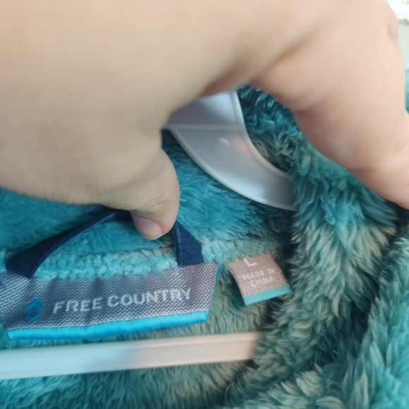 Free Country Womens Teal Soft Cozy Full Zip Vest L - Picture 3 of 13